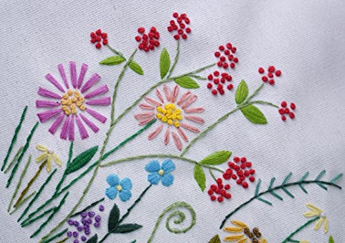 Embroidery Kit Canvas Tote Bag with Patterns for Beginners, Personalized Canvas Bag Kits, Bamboo Embroidery Hoop, English Instruction for DIY Crafts with Tools - color: Multi 1