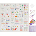 Bonroy Beginners Stitch Practice Kit, 82 Different Stitches, Stitch Sampler Kit for Craft Lover,Printed Embroidery Design Patterns, Full Range Accessories