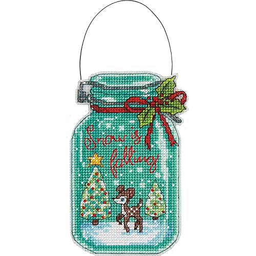 Dimensions Christmas Jar Ornaments Counted Cross Stitch Kit, Set of 4