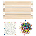 FSWCCK 8 Pcs 10" Stretcher Bars for Needlework with 100 Thumb Tacks, Wooden Canvas Stretcher Bars, Needlepoint Embroidery Stitch Frame Set for Women's Birthday Gifts, Crafts Art