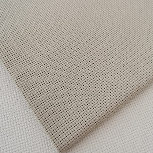 KCS 12" x 59" 18CT Counted Cotton Aida Cloth Cross Stitch Fabric (Pearl Gray vy it) - color: Pearl Gray Vy It