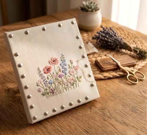 Needlepoint Stretcher Bars for Needlework - 12 Pcs Wooden Canvas Stretcher Bars, 3 Sizes 8 12 16 Inch + Tacks Sandpaper Remover, Embroidery Frame Alternative for Cross Stitch, Needlepoint Accessories