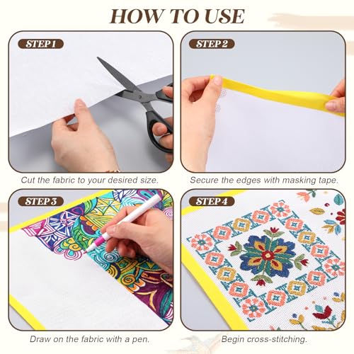 Mifoci 91 Pcs 18 Mesh Needlepoint Canvas Kit, 8 Pcs 18"x20" Blank Mesh - size: 18x20 Inch