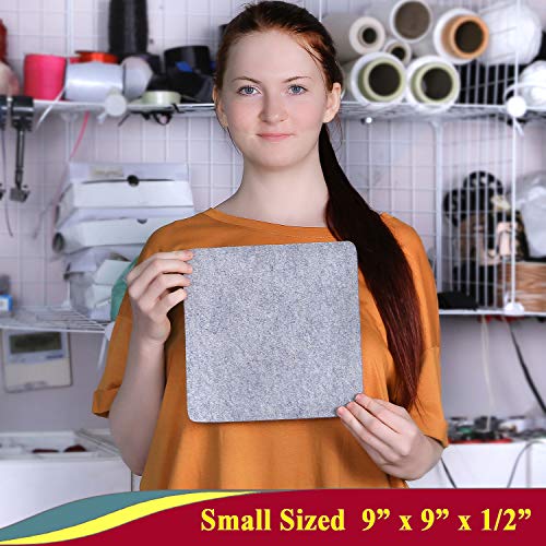 Wool Pressing Mat - 9" x 9" Quilting Ironing Pad - 100% New Zealand Felted Wool Iron Board for Quilters, Great for Quilting & Sewing Projects by Savina - size: 9in x 9in