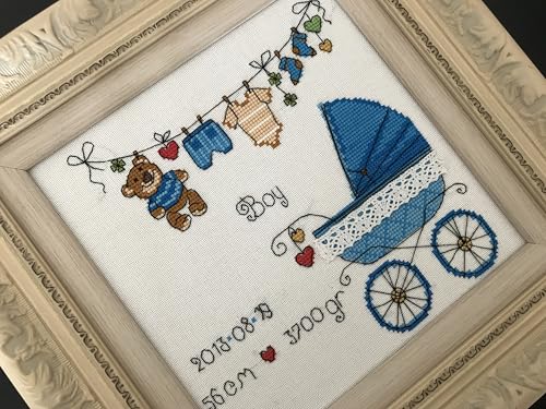 RIOLIS 1418 It's a Boy! Counted Cross Stitch Kit 7.87 x 7.87 in - style: It's a Boy! 1418