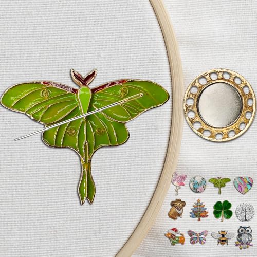 Magnetic Needle Minder Magnet Embroidery Accessories and Supplies Embroidery Needle Holder Cross Stitch Holder Needlework Supplies (Green Butterfly) - size: green butterfly