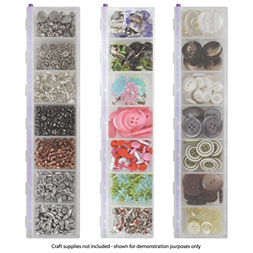 Craft Mates Bead Organizer, 7 Locking Compartments, Plastic Storage (2XL) - style: 7 Locking Compartments (2XL)