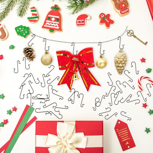 200 Pack Black Christmas Tree Hooks - Ornaments Hangers - color: Black-200pcs