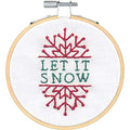 Dimensions Needlecrafts Let it Snow Christmas Kit, 4'' Embroidery Hoop - color: Let It Snow
