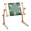 Needlework Table and Lap Hands-Free Stand with Adjustable Frame Made of Organic Beech Wood Tapestry Cross Stitch Embroidery Frame Holder (25x32 cm (9.8" х 12.5")) - size: 9.8" х 12.5"