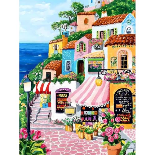niurenmaoyi Landscape Stamped Cross Stitch Kits for Beginner,12X16In - color: Cross Stitch Kits00617-02