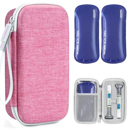 Medineed Custom-Fit Travel Case for 2 Zepbound Pen, TSA Approved - color: Pink-big-1