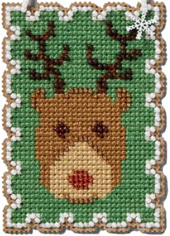 Holiday Stamps Charmed Ornament Beaded Cross Stitch Kits, Set of 6 - Mill Hill Ornament Kits 2024 - Plus Decorative 'Needleworker' Sticker
