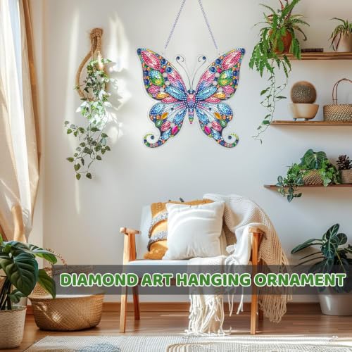 ARPADAMO Butterfly Diamond Art Kits for Adults, Acrylic Hanging Suncatcher - color: DP05094