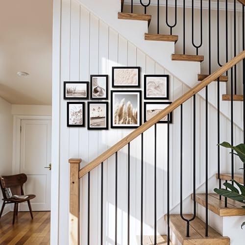 ArtbyHannah Gallery Wall Frame Set, 8 Pack Black Picture Frames, Small - color: Black, size: Small