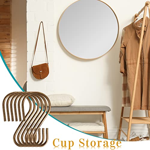 Sratte 120 Pcs Mini S Hook for Hanging 1 Inch Metal, Bronze Color - color: Bronze Color