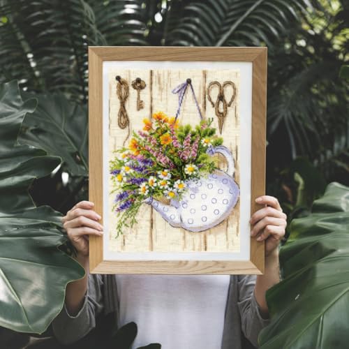 RIOLIS 2020 Summer Tea Counted Cross Stitch Kit 9.5 x 11.75 in - style: Rustic
