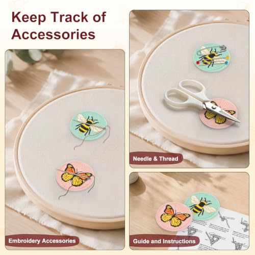 YUOROS Magnetic Needle Minder for Keeping Sewing - color: Butterfly & Bee