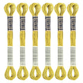 6 Skeins Embroidery Thread, Metallic Gold Embroidery Floss Friendship Bracelet String, Polyester Cross-Stitch Threads for Hand Embroidery, String Art - color: gold
