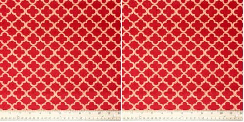 Stitch & Sparkle Cotton Duck 45" Medallion Ruby Color Sewing Fabric by The Yard, (D022G0301) (Pack of 2) - color: Medallion Ruby, size: Cut by the yard (Pack of 2)
