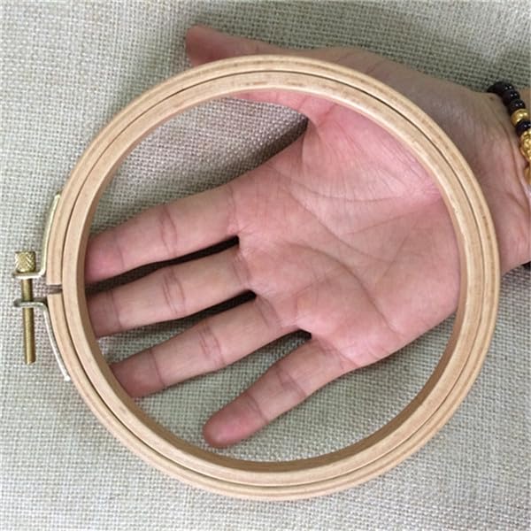 Beech Wood Embroidery Hoops - Small Round Craft Frames for Hand Stitching, Cross Stitch, DIY Art, Natural Wooden Hoops Small Wooden Craft Rings Round Stitching Frames (2pcs, 5 inch) - color: 2pcs, size: 5 inch