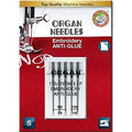 Organ Anti-Glue Super NonStick Embroidery Sewing Machine Assorted Needles – Size 90/14 & 100/16