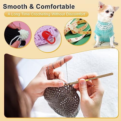 Aeelike Crochet Kit for Beginners Adults, Complete Crochet Set, Orange - color: Orange