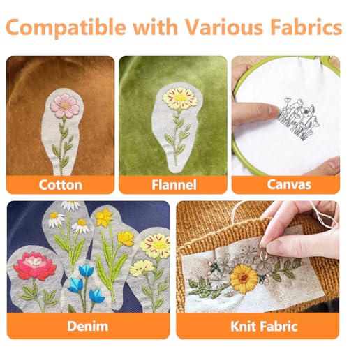 WhizToys 15PCS Water Soluble Stabilizer for Embroidery, 8.5"x11" - color: Green-15