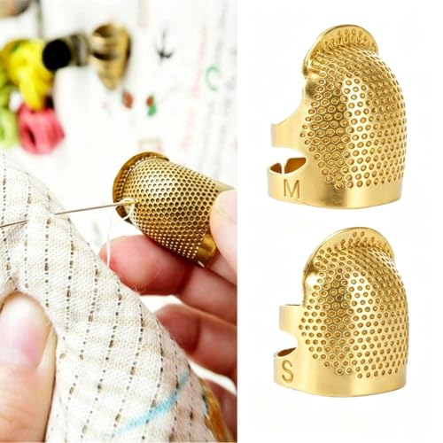 2 Pcs Metal Sewing Thimble for Hand Sewing Finger Protector