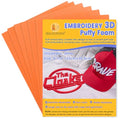 New brothread 6PCS Embroidery Puffy Foam 3MM - Orange - color: 6×orange