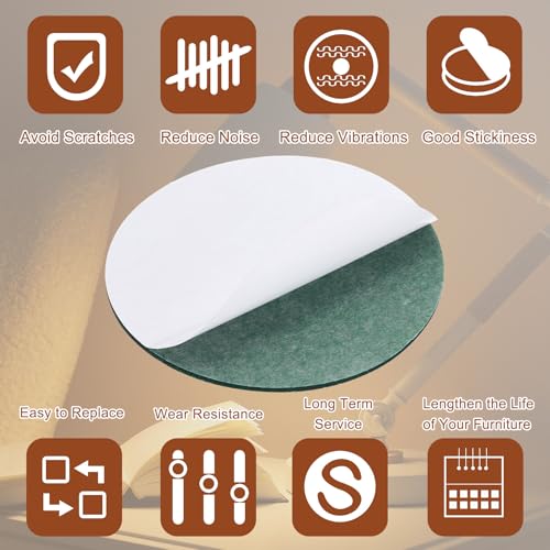 PATIKIL 3.5 Inch Diameter Lamp Base Felt, 6Pack 3mm Thickness Round Soft Adhesive Non-Slip Anti-Scratch Backed Felt for Lamp Furniture DIY Craft, Dark Green - color: Dark Green, size: 3.5 Inch