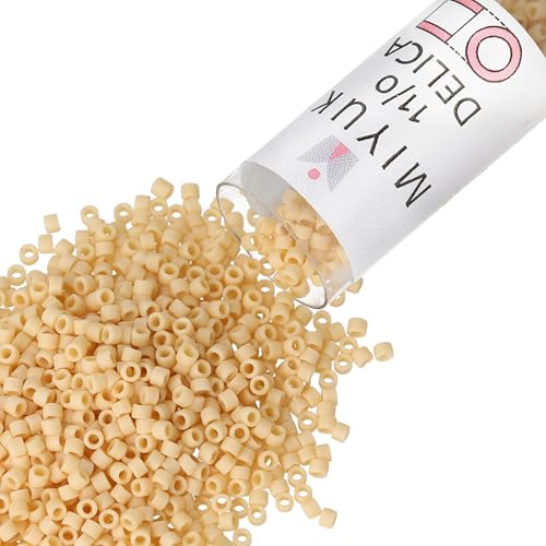 Miyuki Delica Seed Beads - color: DB1581 - Matte Opaque Pear