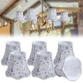 Fuloon Small Clip on Chandelier Lamp Shades, 6 Pack, Irises - color: Irises, size: 6 Pack