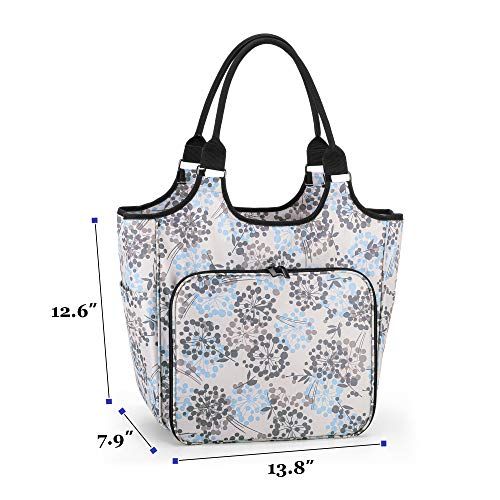 YARWO Crochet & Knitting Tote Bag, Yarn Storage Holder for Hooks & Needles
