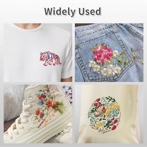 Water Soluble Embroidery Stabilizer, 8PCS 8.5"x11" Printable Embroidery Transfer Paper Self-Adhesive Embroidery Paper for Hand Machine Embroidery