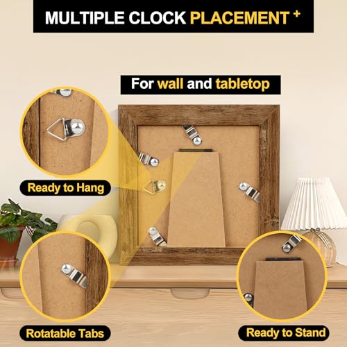 TOFOREVO 4x4 Picture Frames set of 2, Rustic Brown - color: Rustic Wood, size: 4x4