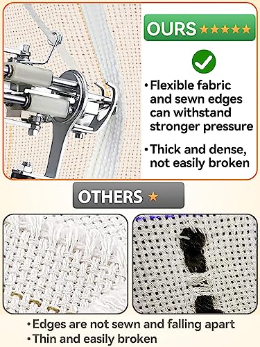 85×118in Durable Yet Forgiving Overlocking Tufting Cloth with Marked Line - size: 118 × 85 inch