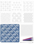 Gezan Sashiko Stencils Plastic Sashiko Template Pattern Geometric Embroidery Stabilizers Drawing Line Template for Hand Quilting Sewing (8)