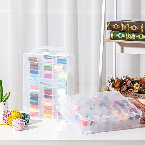 Mifoci 1 Pcs 46 Grids Thread Holder, Double Sided Sewing Thread Organizer