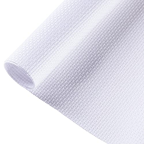 Aida Cloth Big Size 14 Count, White Cross Stitch Fabric, 39 inch by 60 inch - size: 14 count 39"x60"