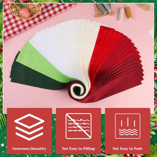 ZMAAGG Jelly Roll Fabric, 40PCS Christmas 8 Random Colors Quilting Fabric - color: Multicolor-4