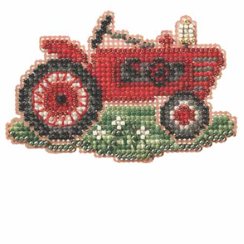 Grandpa's Tractor Beaded Counted Cross Stitch Kit MH184204 Mill Hill 2014 Autumn Harvest