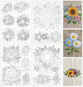 17 PCS Water Soluble Embroidery Patterns, with Flowers for Beginners