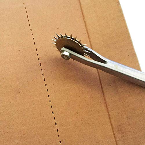 TIHOOD 2PCS Needle Point Tracing Wheel, 4mm Leather Paper ClothSewing Overstitch Wheel Tool - color: Black