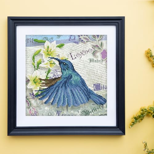 DIAMOND DOTZ Hummingbird Travels Diamond Painting Kit for Adults with Gems - size: 11.8" x 11.8"