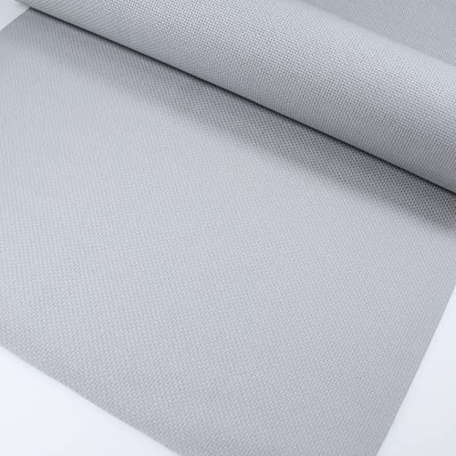 19" x 28" 14CT Counted Cotton Aida Cloth Cross Stitch Fabric (Light Grey) - color: Light Grey