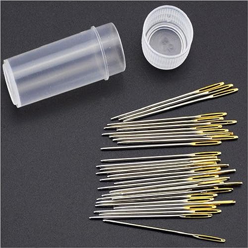 100pcs Cross Stitch Needles Hand-Stitched Embroidery, Embroidery Hand Needles Sewing Needles for Cross Stitching - Size 24