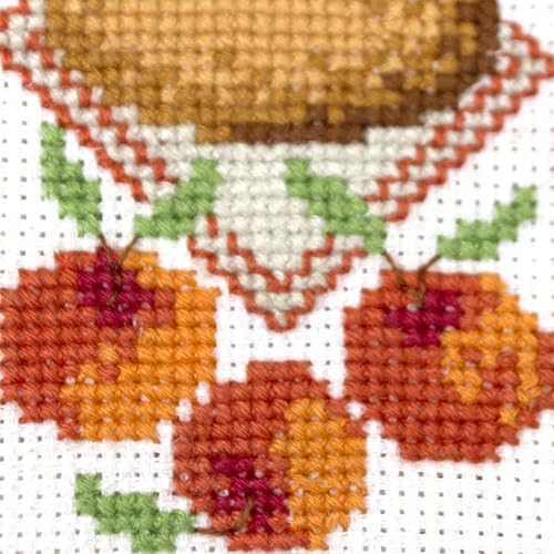 Povitrulya Counted Cross Stitch Kit “Lammas/Lughnasadh“ – DIY Bookmark Embroidery Set for Adults & Beginners, First Harvest Pagan Celtic Rustic Seasonal Autumn Gift - color: Lammas/Lughnasadh
