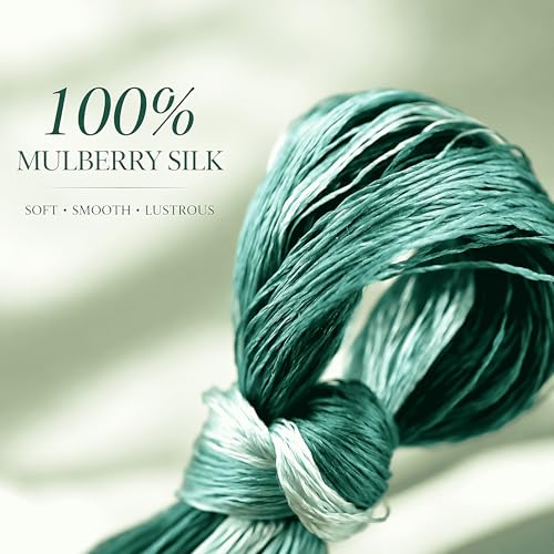Mulberry Silk Floss Embroidery Thread Floss-Cross Stitch Threads China Silk Woven Jewelry Threads DIY Sewing Kits (50) - color: 50