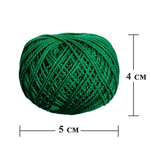 KGS Crochet Thread Cotton Yarn Balls | Size 8 | 10 Balls | 10 Grams Each Ball | Total 100 Grams of Pearl Cotton Thread for Crocheting, Cross Stitch, Needlepoint Hand Embroidery (The Basics) - color: The Basics